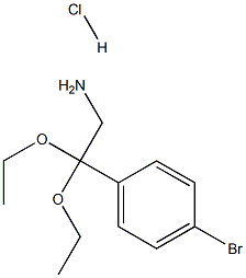 2-(4-Bromo-phenyl)-2,2-diethoxy-ethylamine  hydrochloride 结构式