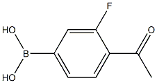4-乙酰基-3-氟苯硼酸 结构式