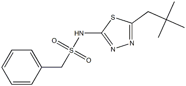 N-(5-neopentyl-1,3,4-thiadiazol-2-yl)(phenyl)methanesulfonamide 结构式