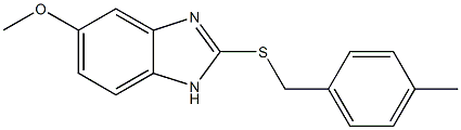 5-methoxy-2-[(4-methylbenzyl)sulfanyl]-1H-benzimidazole 结构式
