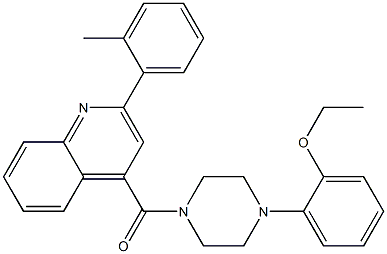 4-{[4-(2-ethoxyphenyl)-1-piperazinyl]carbonyl}-2-(2-methylphenyl)quinoline 结构式