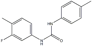 N-(3-fluoro-4-methylphenyl)-N'-(4-methylphenyl)urea 结构式