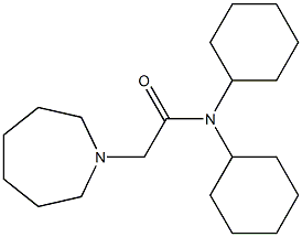 2-azepan-1-yl-N,N-dicyclohexylacetamide 结构式