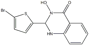 2-(5-bromo-2-thienyl)-3-hydroxy-2,3-dihydro-4(1H)-quinazolinone 结构式