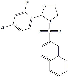 2-(2,4-dichlorophenyl)-3-(2-naphthylsulfonyl)-1,3-thiazolidine 结构式