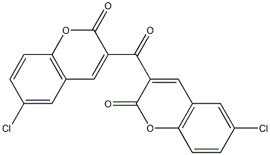 6-chloro-3-[(6-chloro-2-oxo-2H-chromen-3-yl)carbonyl]-2H-chromen-2-one 结构式