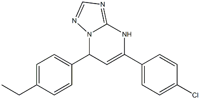 5-(4-chlorophenyl)-7-(4-ethylphenyl)-4,7-dihydro[1,2,4]triazolo[1,5-a]pyrimidine 结构式