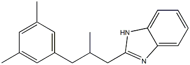 2-[3-(3,5-dimethylphenyl)-2-methylpropyl]-1H-benzimidazole 结构式