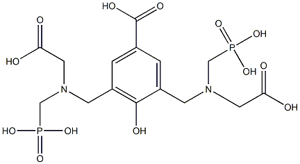 3,5-bis{[(carboxymethyl)(phosphonomethyl)amino]methyl}-4-hydroxybenzoic acid 结构式