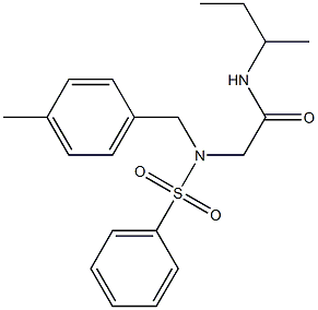 N-(sec-butyl)-2-[(4-methylbenzyl)(phenylsulfonyl)amino]acetamide 结构式