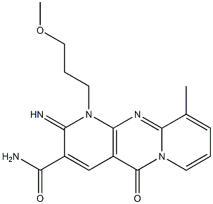 2-imino-1-(3-methoxypropyl)-10-methyl-5-oxo-1,5-dihydro-2H-dipyrido[1,2-a:2,3-d]pyrimidine-3-carboxamide 结构式