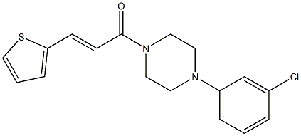 1-(3-chlorophenyl)-4-[3-(2-thienyl)acryloyl]piperazine 结构式