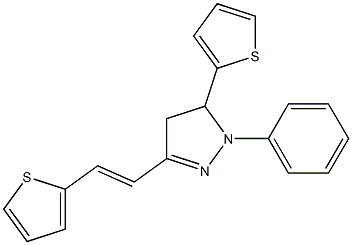 1-phenyl-5-(2-thienyl)-3-[2-(2-thienyl)vinyl]-4,5-dihydro-1H-pyrazole 结构式