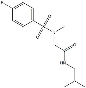 2-[[(4-fluorophenyl)sulfonyl](methyl)amino]-N-isobutylacetamide 结构式