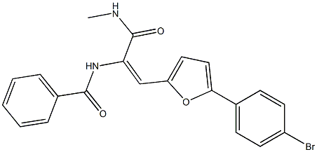 N-{2-[5-(4-bromophenyl)-2-furyl]-1-[(methylamino)carbonyl]vinyl}benzamide 结构式