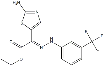 ethyl (2-amino-1,3-thiazol-5-yl){[3-(trifluoromethyl)phenyl]hydrazono}acetate 结构式