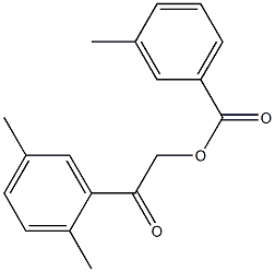 2-(2,5-dimethylphenyl)-2-oxoethyl 3-methylbenzoate 结构式