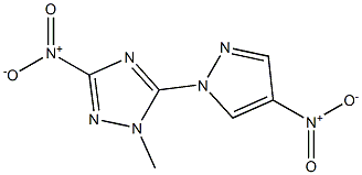 3-nitro-5-{4-nitro-1H-pyrazol-1-yl}-1-methyl-1H-1,2,4-triazole 结构式