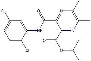 isopropyl 3-[(2,5-dichloroanilino)carbonyl]-5,6-dimethyl-2-pyrazinecarboxylate 结构式