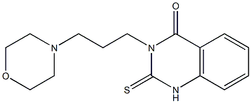 3-[3-(4-morpholinyl)propyl]-2-thioxo-2,3-dihydro-4(1H)-quinazolinone 结构式