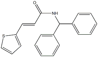 N-benzhydryl-3-(2-thienyl)acrylamide 结构式