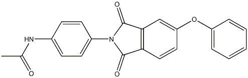 N-[4-(1,3-dioxo-5-phenoxy-1,3-dihydro-2H-isoindol-2-yl)phenyl]acetamide 结构式