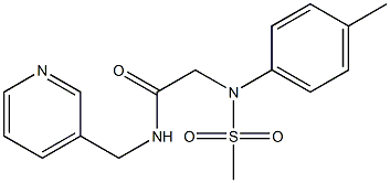 2-[4-methyl(methylsulfonyl)anilino]-N-(3-pyridinylmethyl)acetamide 结构式