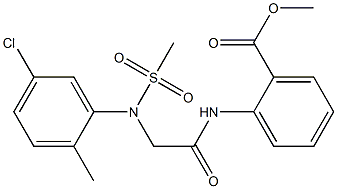 methyl 2-({[5-chloro-2-methyl(methylsulfonyl)anilino]acetyl}amino)benzoate 结构式