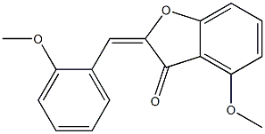 4-methoxy-2-(2-methoxybenzylidene)-1-benzofuran-3(2H)-one 结构式
