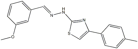 3-methoxybenzaldehyde [4-(4-methylphenyl)-1,3-thiazol-2-yl]hydrazone 结构式