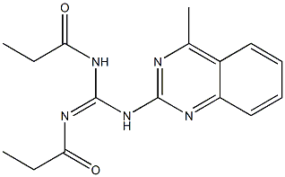 N-(4-methyl-2-quinazolinyl)-N',N''-dipropionylguanidine 结构式