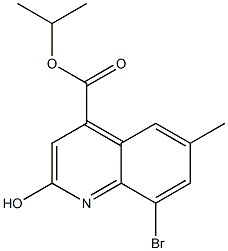 isopropyl 8-bromo-2-hydroxy-6-methyl-4-quinolinecarboxylate 结构式