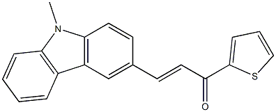 3-(9-methyl-9H-carbazol-3-yl)-1-(2-thienyl)-2-propen-1-one 结构式