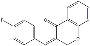 3-(4-fluorobenzylidene)-2,3-dihydro-4H-chromen-4-one 结构式