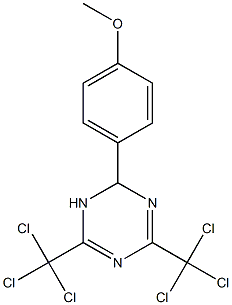 4-[4,6-bis(trichloromethyl)-1,2-dihydro-1,3,5-triazin-2-yl]phenyl methyl ether 结构式