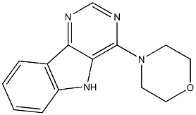 4-(4-morpholinyl)-5H-pyrimido[5,4-b]indole 结构式