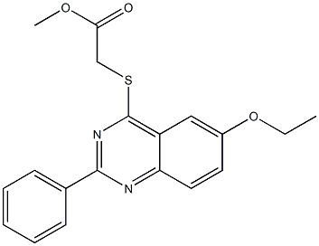 methyl {[6-(ethyloxy)-2-phenylquinazolin-4-yl]sulfanyl}acetate 结构式