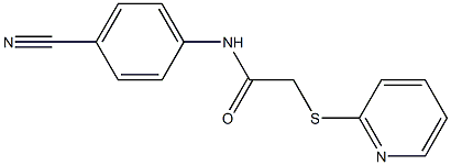 N-(4-cyanophenyl)-2-(2-pyridinylsulfanyl)acetamide 结构式