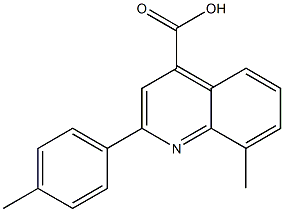 8-methyl-2-(4-methylphenyl)-4-quinolinecarboxylic acid 结构式