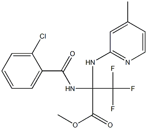 methyl 2-[(2-chlorobenzoyl)amino]-3,3,3-trifluoro-2-[(4-methylpyridin-2-yl)amino]propanoate 结构式