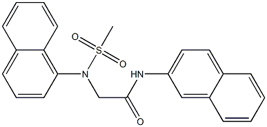 2-[(methylsulfonyl)(1-naphthyl)amino]-N-(2-naphthyl)acetamide 结构式
