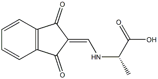 N-[(1,3-dioxo-1,3-dihydro-2H-inden-2-ylidene)methyl]alanine 结构式