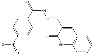 4-nitro-N'-[(2-thioxo-1,2-dihydro-3-quinolinyl)methylene]benzohydrazide 结构式