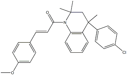 4-[3-(4-(4-chlorophenyl)-2,2,4-trimethyl-3,4-dihydro-1(2H)-quinolinyl)-3-oxo-1-propenyl]phenyl methyl ether 结构式