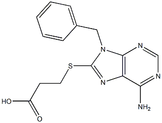 3-[(6-amino-9-benzyl-9H-purin-8-yl)sulfanyl]propanoic acid 结构式