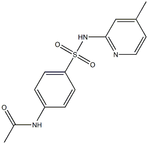 N-(4-{[(4-methyl-2-pyridinyl)amino]sulfonyl}phenyl)acetamide 结构式