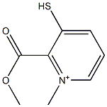 2-(methoxycarbonyl)-1-methyl-3-sulfanylpyridinium 结构式