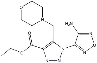 ethyl 1-(4-amino-1,2,5-oxadiazol-3-yl)-5-(4-morpholinylmethyl)-1H-1,2,3-triazole-4-carboxylate 结构式