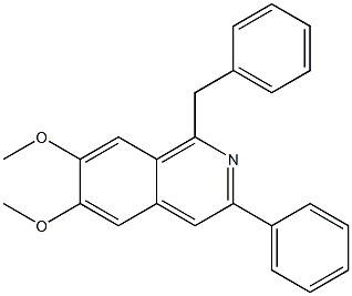 6,7-bis(methyloxy)-3-phenyl-1-(phenylmethyl)isoquinoline 结构式