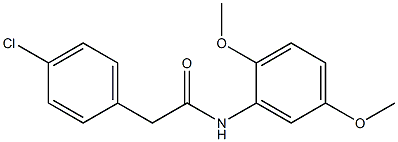 2-(4-chlorophenyl)-N-(2,5-dimethoxyphenyl)acetamide 结构式